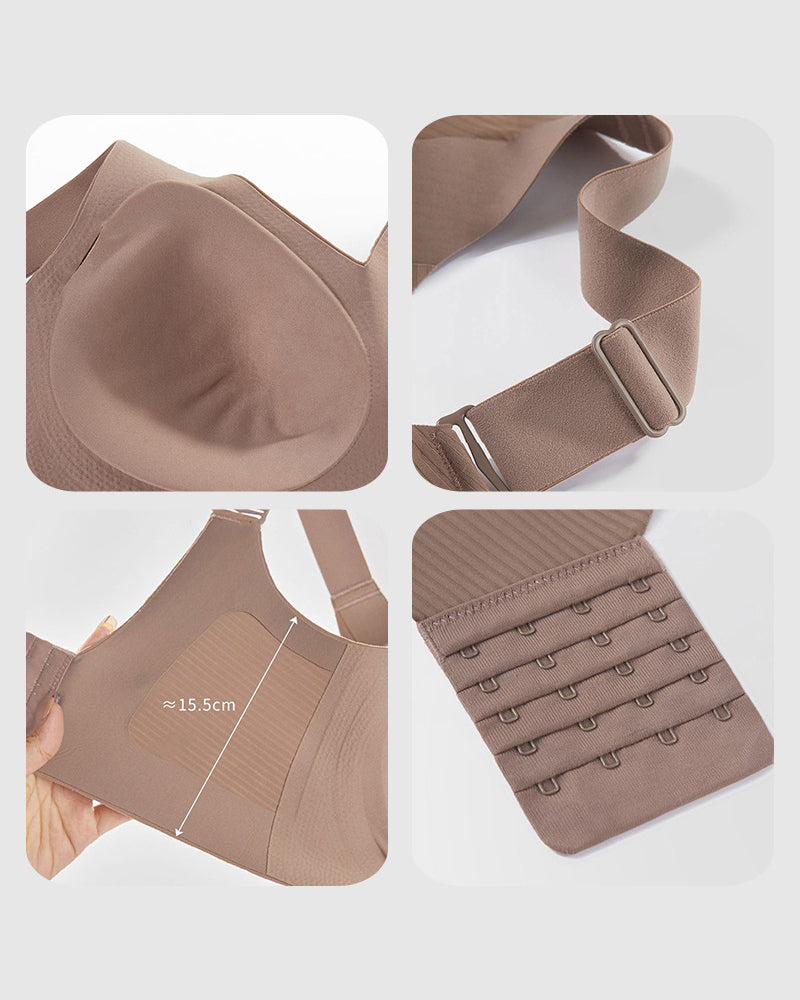 Női egyszínű négysoros állítható vezeték nélküli melltartó