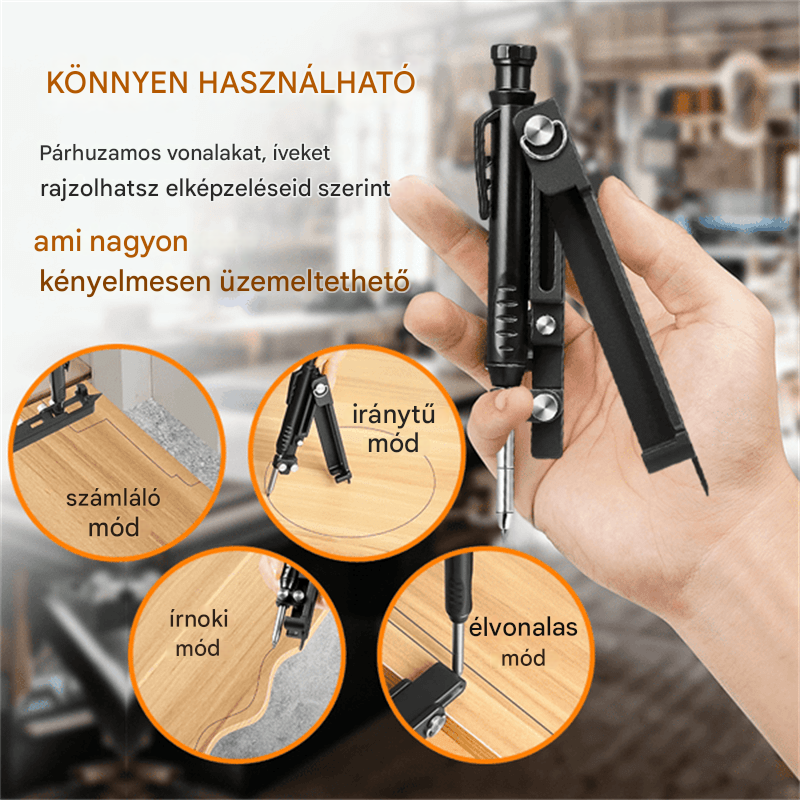 Többfunkciós Shape Taker vonalas fiókos csempe faipari szerszámok Scribe