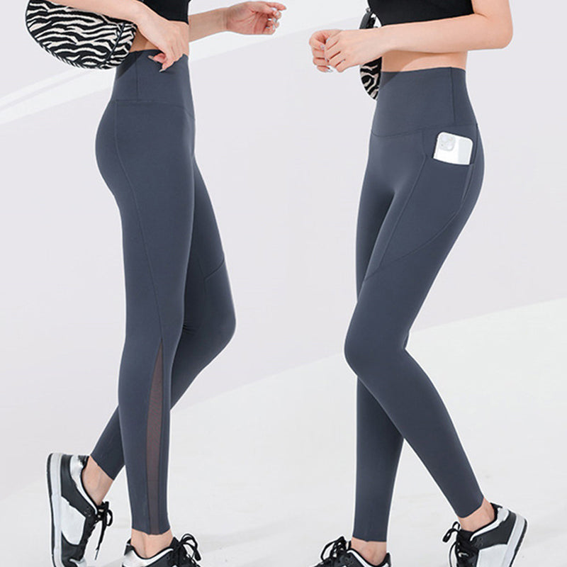 đ„NĆi magas derekĂș hĂĄlĂłs leggings oldalsĂł zsebbel - pocakkontroll Ă©s popsi emelĂ©s