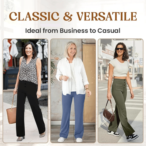 Női alkalmi magas derekú sztreccsnadrág