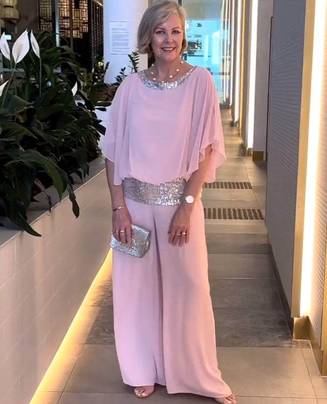 đž2025 ElegĂĄns Colorblock flitter kĂ©trĂ©szes szett