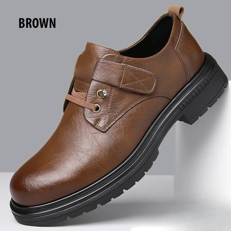 Férfi vízálló brit stílusú retro üzleti bőr cipő 🍂👞✨👞✨.