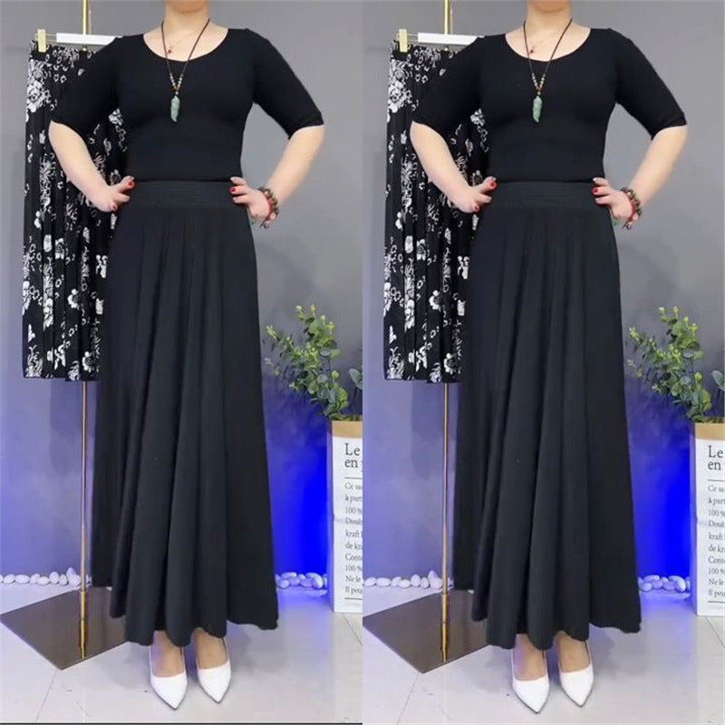 Jégselyem selyem rugalmas virágos szoknya