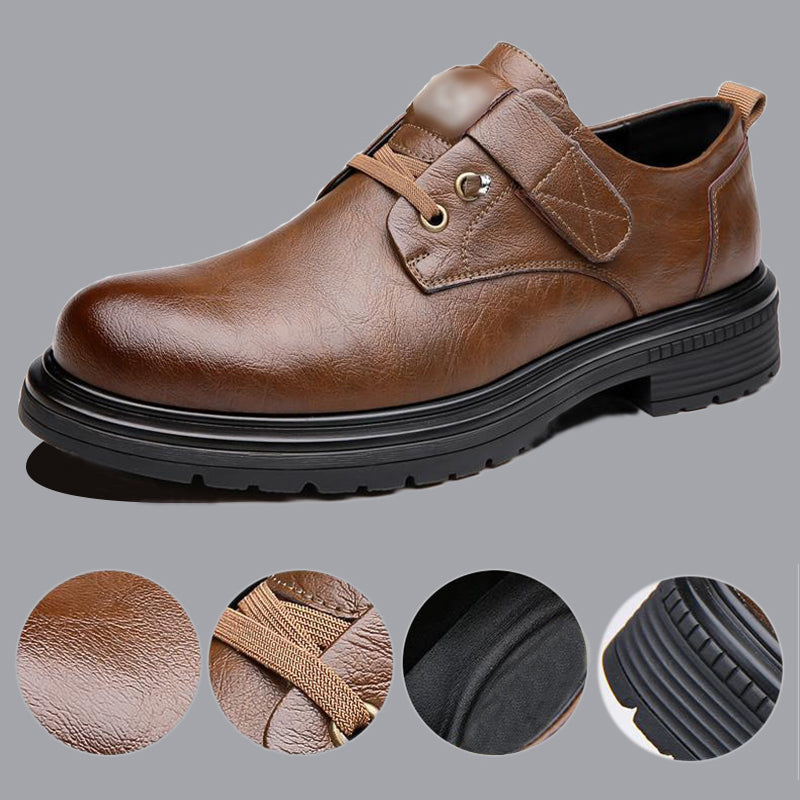 Férfi vízálló brit stílusú retro üzleti bőr cipő 🍂👞✨👞✨.