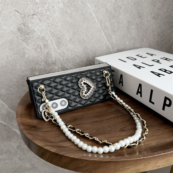 Love Pearl Leather Strap tok Samsung Galaxy Z Fold 6/5/4/3