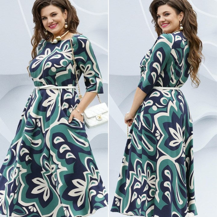 Királyi bő ruha zsebekkel és pántokkal