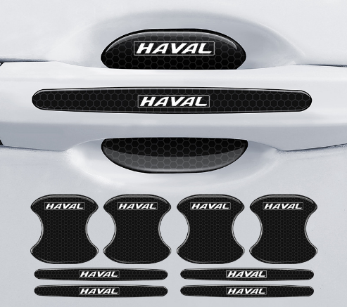 Szénszálas autó ajtókilincs kesztyű + ütközésgátló csíkok (8 db/1 készlet).