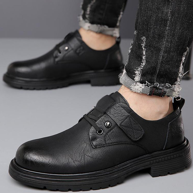 Férfi vízálló brit stílusú retro üzleti bőr cipő 🍂👞✨👞✨.