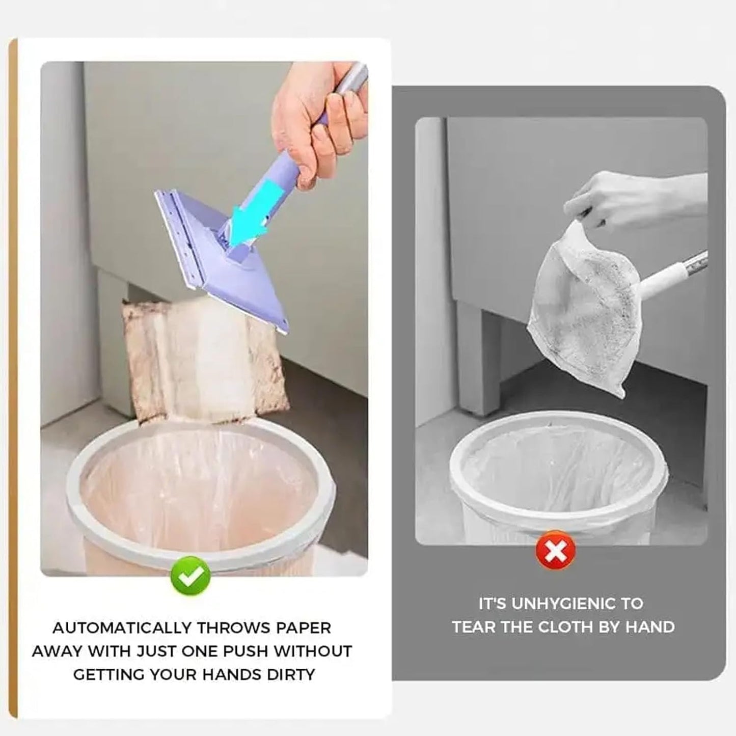 Mop érintésmentes ruhaváltással