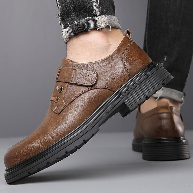 Férfi vízálló brit stílusú retro üzleti bőr cipő 🍂👞✨👞✨.