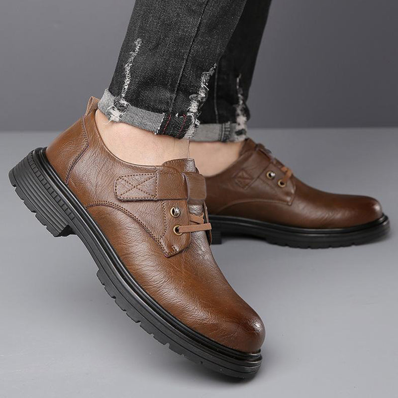 Férfi vízálló brit stílusú retro üzleti bőr cipő 🍂👞✨👞✨.