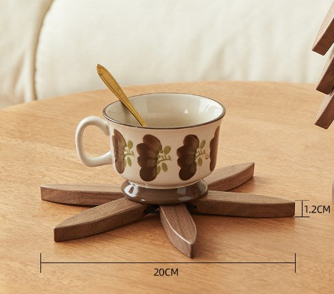 🌲 Szigetelt poháralátétek tömör fa karácsonyfa poháralátétek ☕