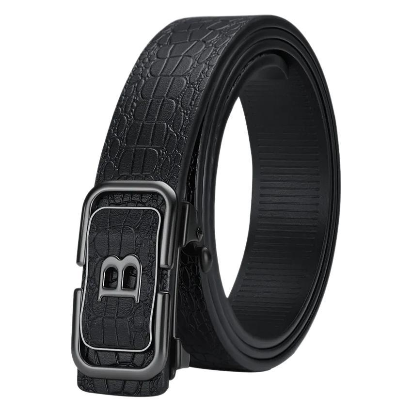 Nagy luxus férfi krokodil mintás automata csatos öv