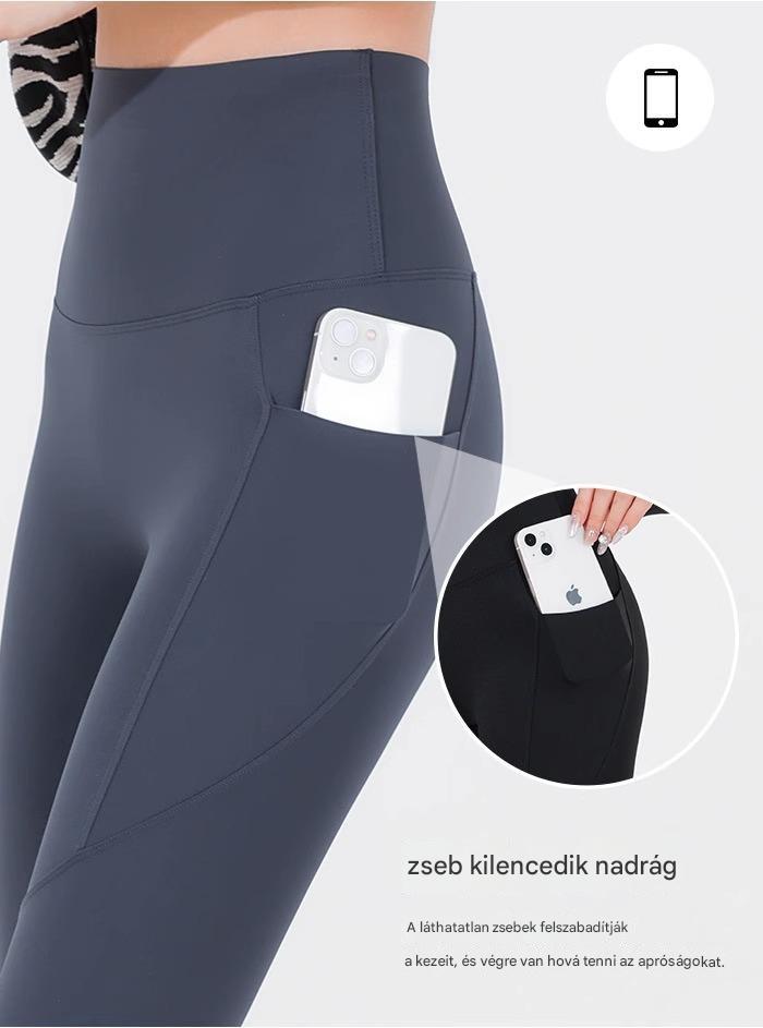 đ„NĆi magas derekĂș hĂĄlĂłs leggings oldalsĂł zsebbel - pocakkontroll Ă©s popsi emelĂ©s