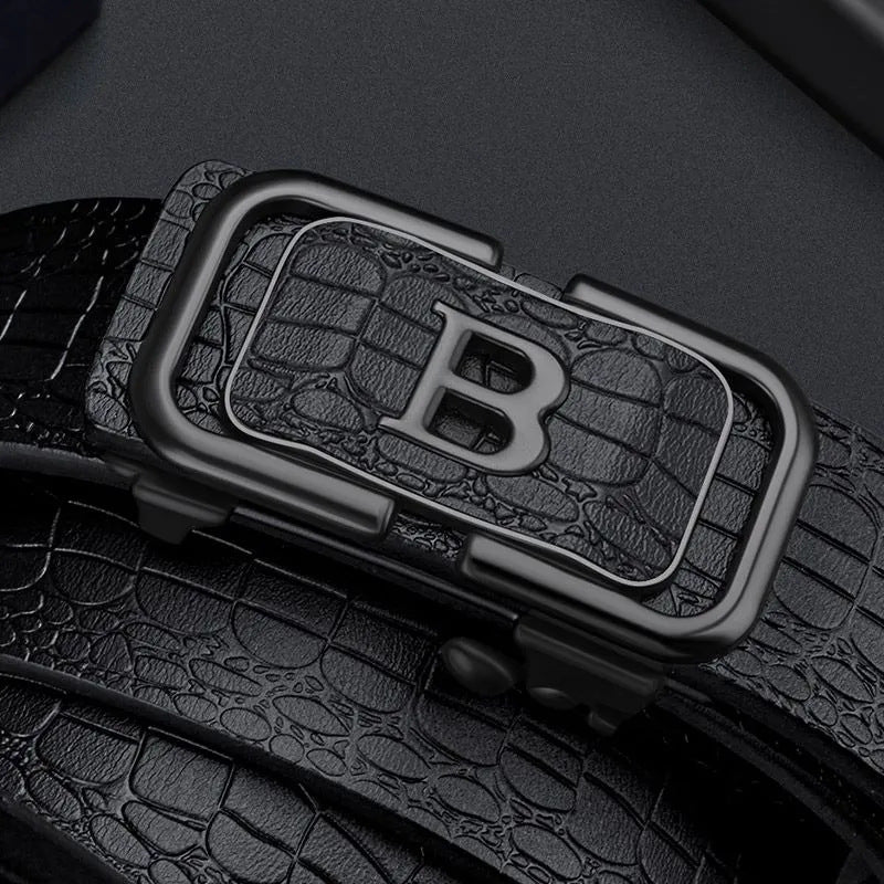 Nagy luxus férfi krokodil mintás automata csatos öv