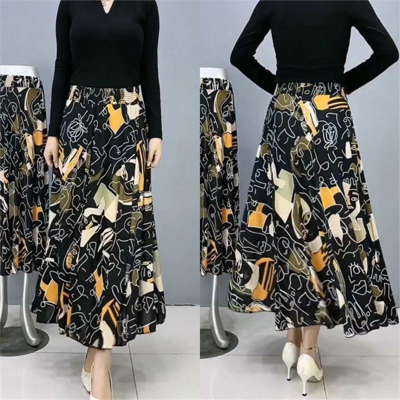 Jégselyem selyem rugalmas virágos szoknya