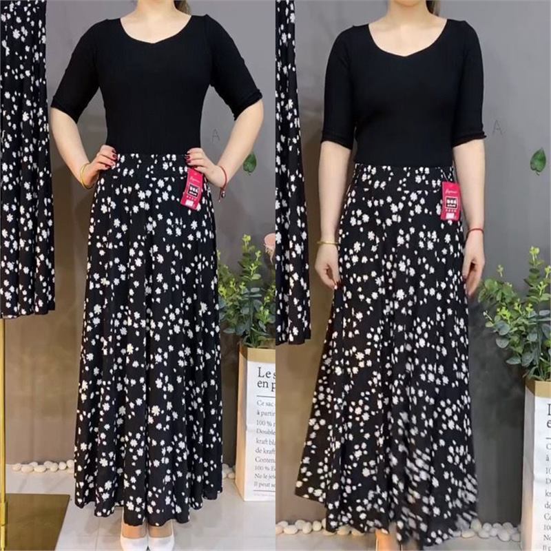 Jégselyem selyem rugalmas virágos szoknya