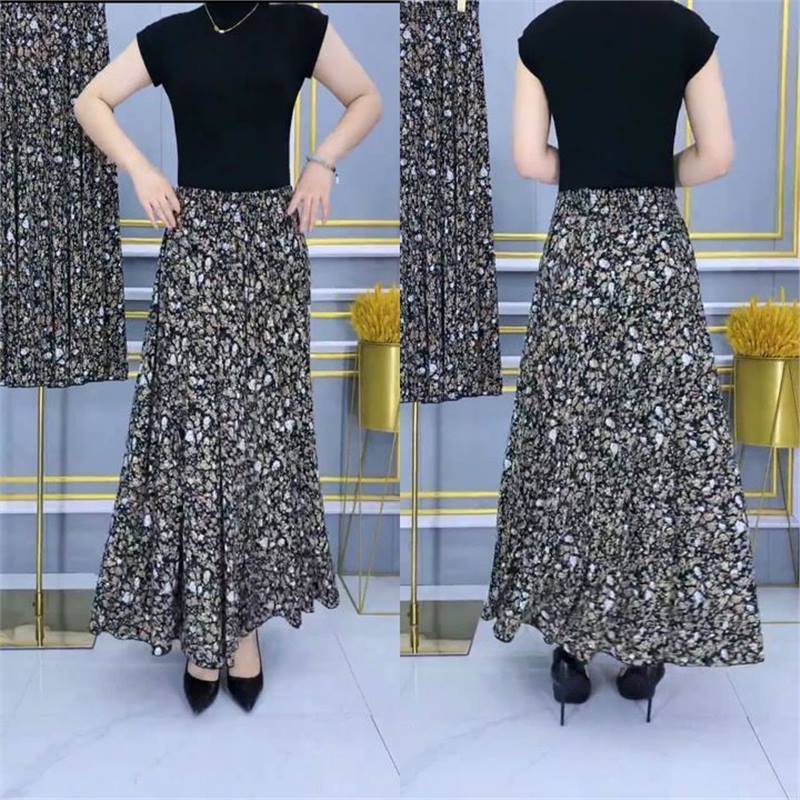 Jégselyem selyem rugalmas virágos szoknya