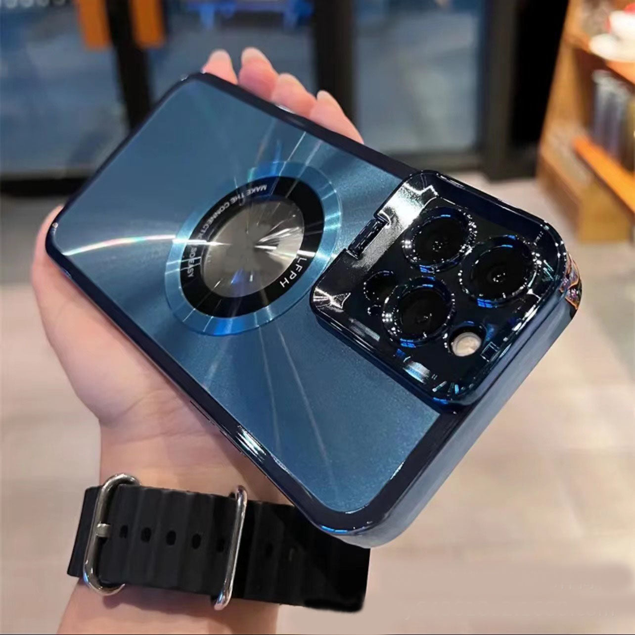 Mágneses iPhone tok lencsetartóval