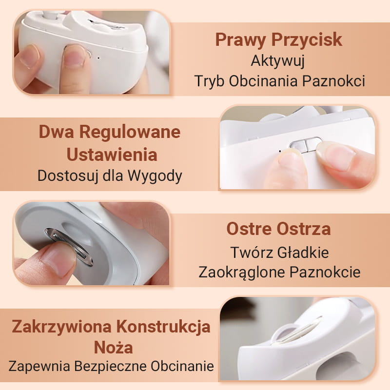 đ„2 az 1-ben MotorizĂĄlt polĂrozott automatikus körömvĂĄgĂłgĂ©pđ.