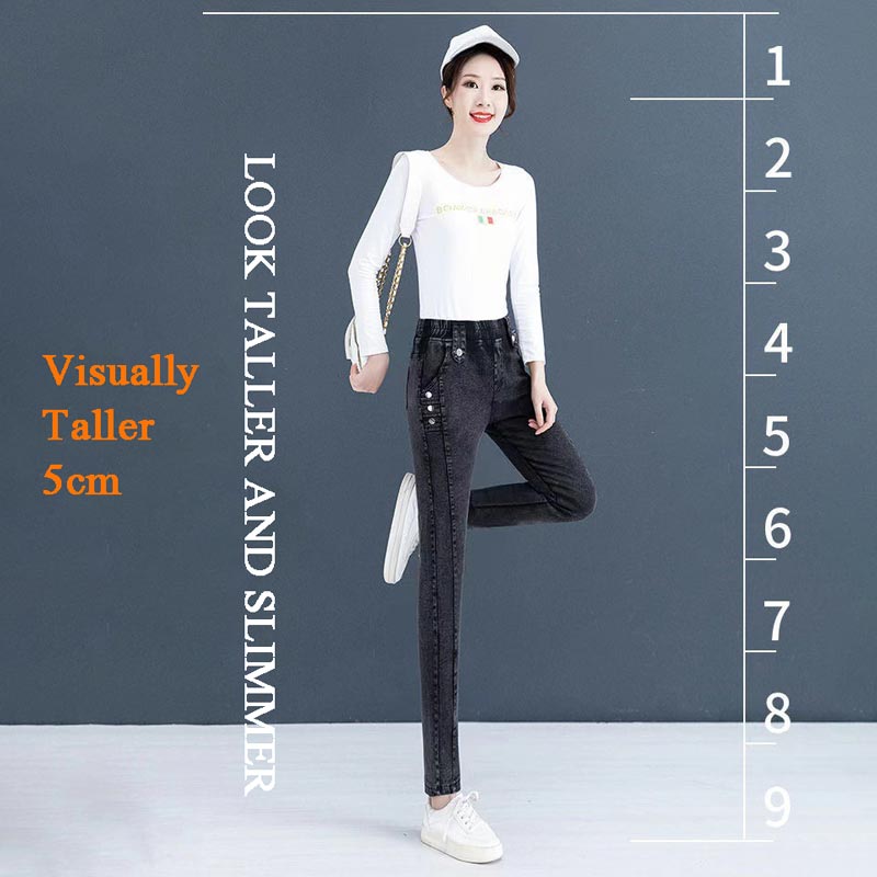 2024 Őszi és téli új vastagodó modellek női skinny farmer
