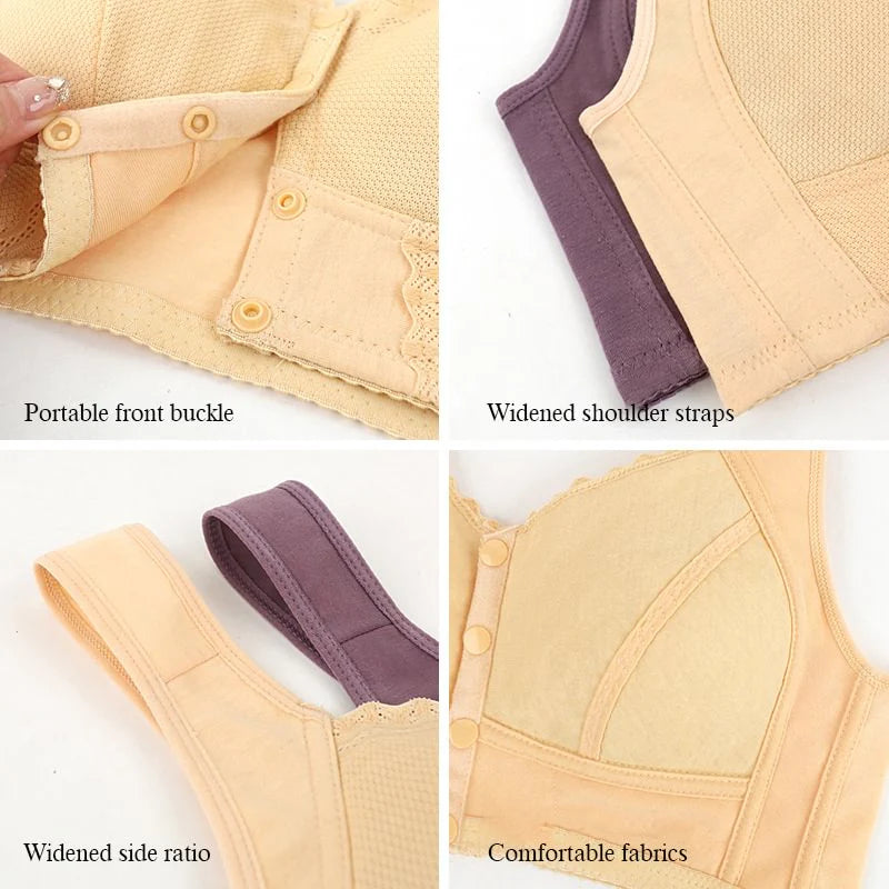 Légáteresztő női nagyméretű elöl záródó melltartó【1+1 ingyenes】