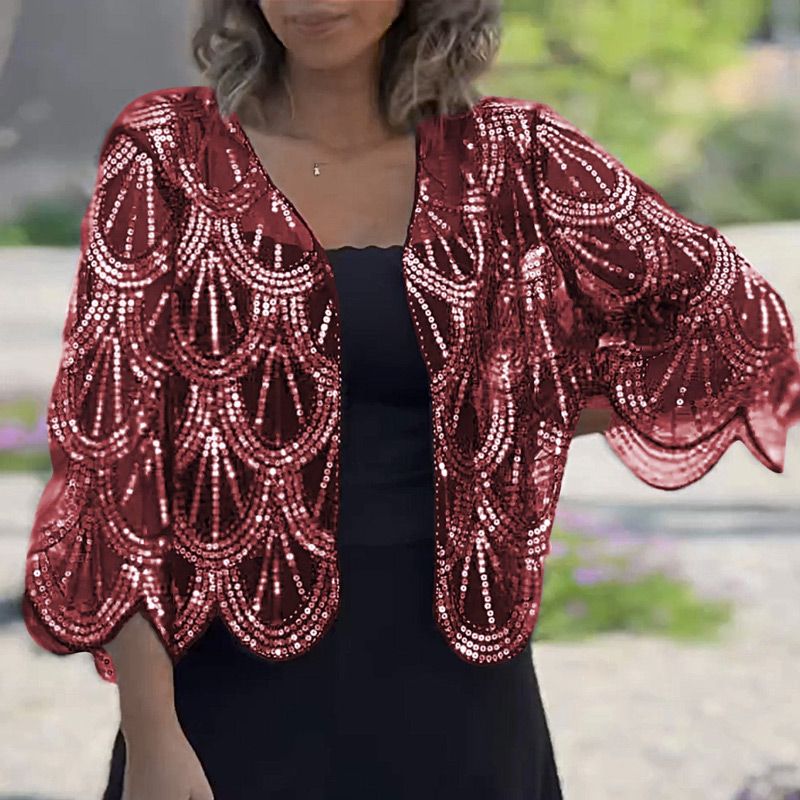 ✨✨✨Elegáns kendő flitterekkel és gyöngyökkel nőknek