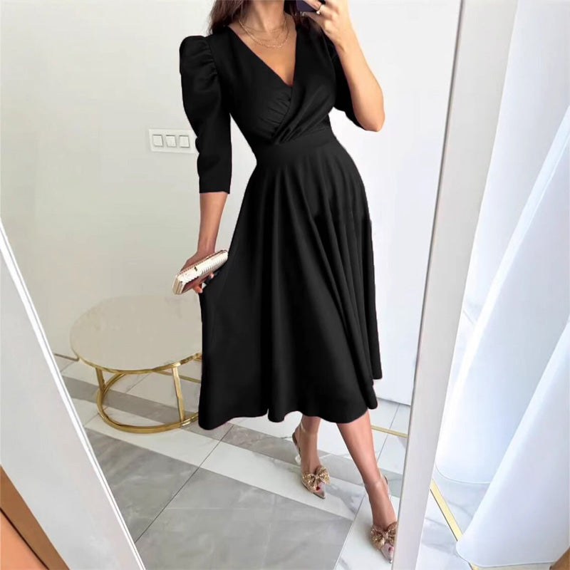 🌸Slim Fit női ruhák redős Sweetheart nyakkivágással