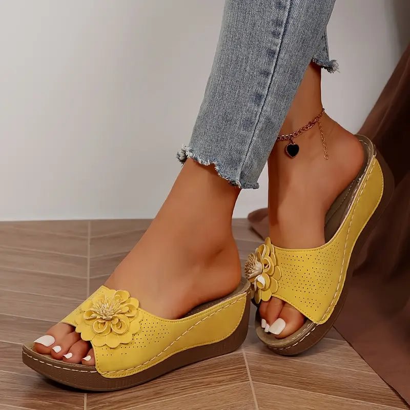 🌸Női Kényelmes Virágos Slip-On Szandálok