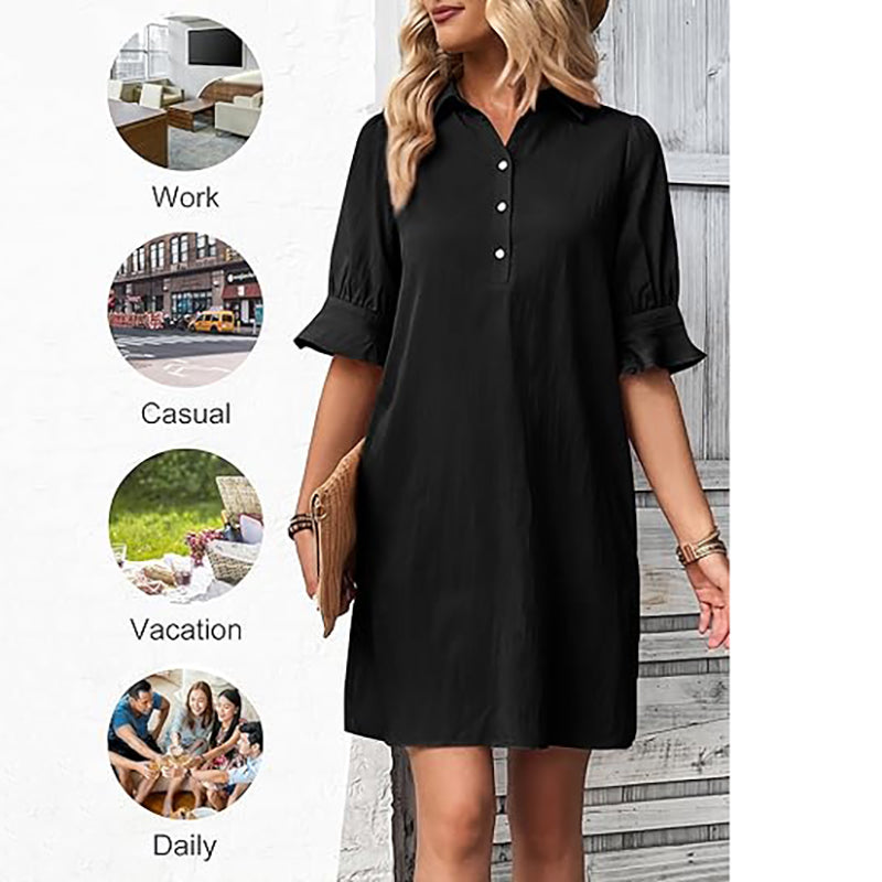 👗Elegáns ingruha fodros ujjakkal