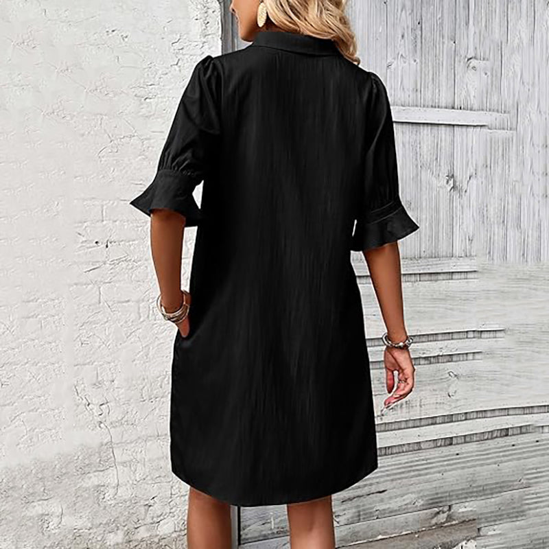 👗Elegáns ingruha fodros ujjakkal