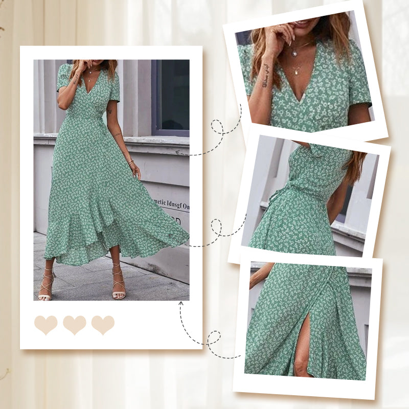 Zöld, légies maxi ruha