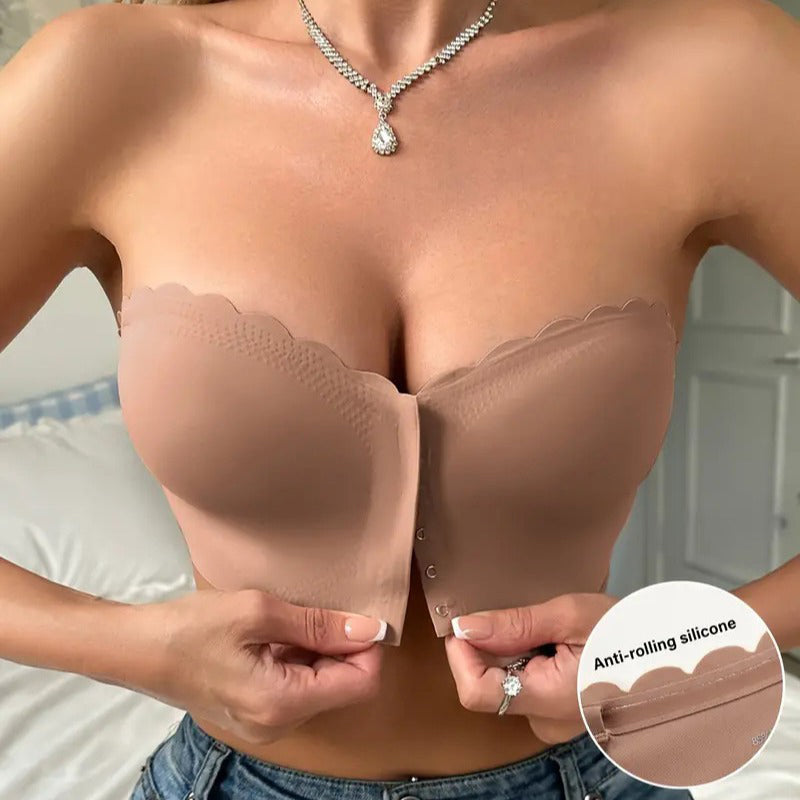 💕Pánt nélküli, elöl záródó bandeau melltartó💯