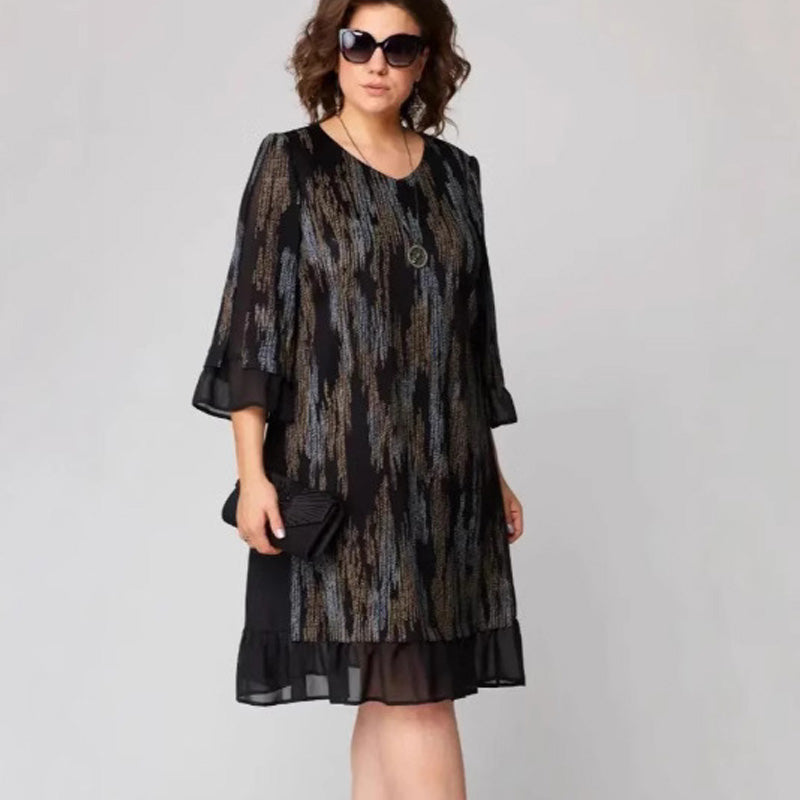 ✨csíkos női nagy méretű ruhák