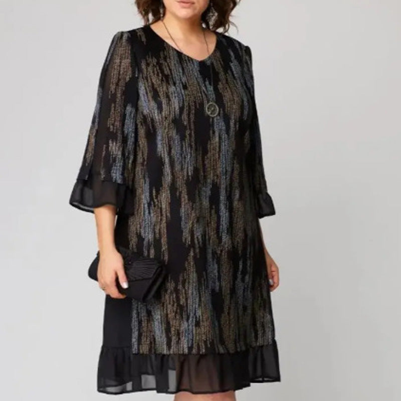 ✨csíkos női nagy méretű ruhák