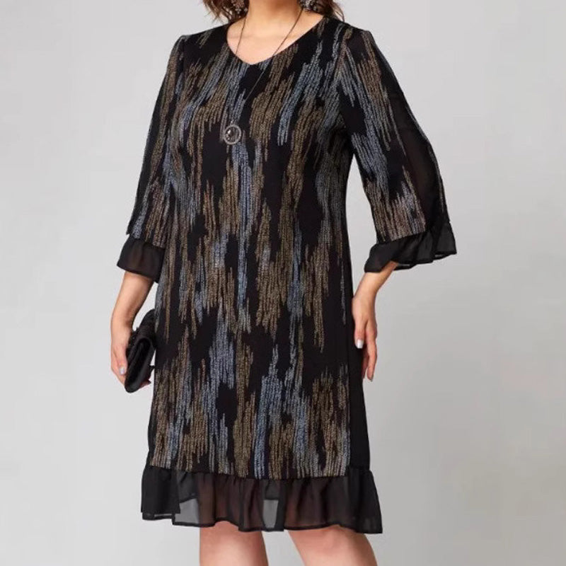 ✨csíkos női nagy méretű ruhák