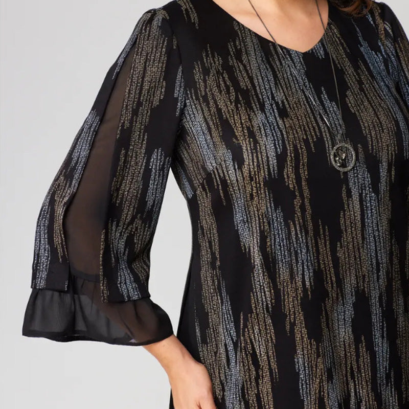 ✨csíkos női nagy méretű ruhák