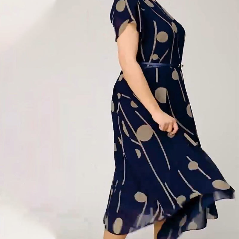 ✨Siateczkowa sukienka z krótkim rękawem w kropki