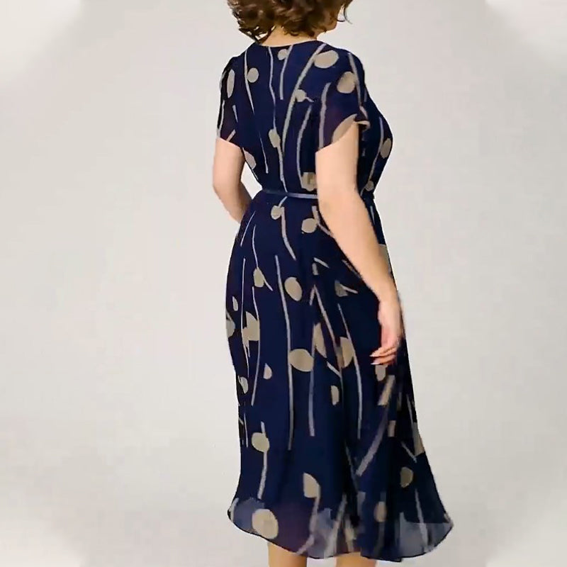 ✨Siateczkowa sukienka z krótkim rękawem w kropki