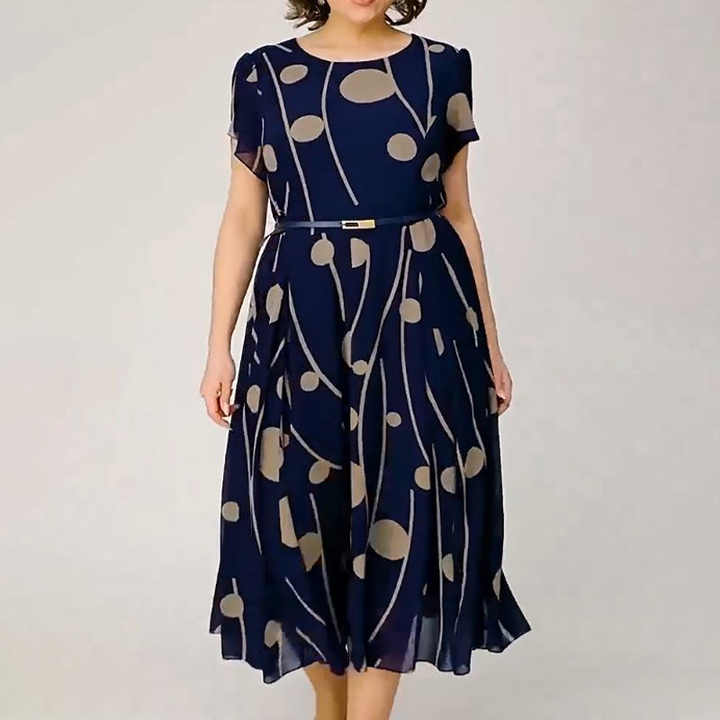 ✨Siateczkowa sukienka z krótkim rękawem w kropki