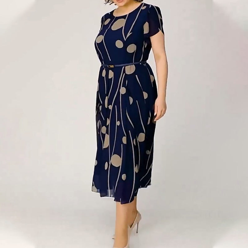 ✨Siateczkowa sukienka z krótkim rękawem w kropki