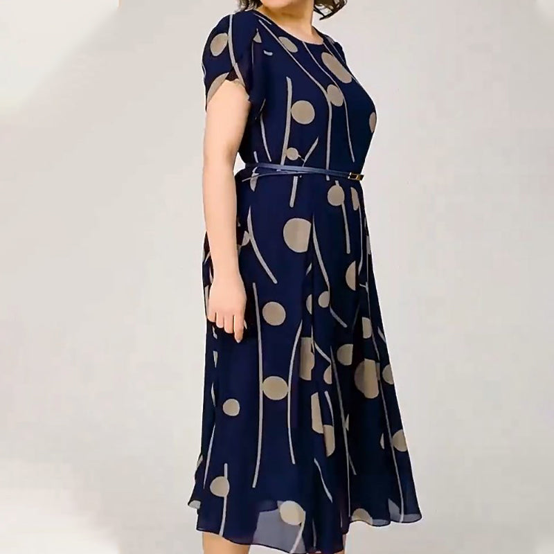 ✨Siateczkowa sukienka z krótkim rękawem w kropki