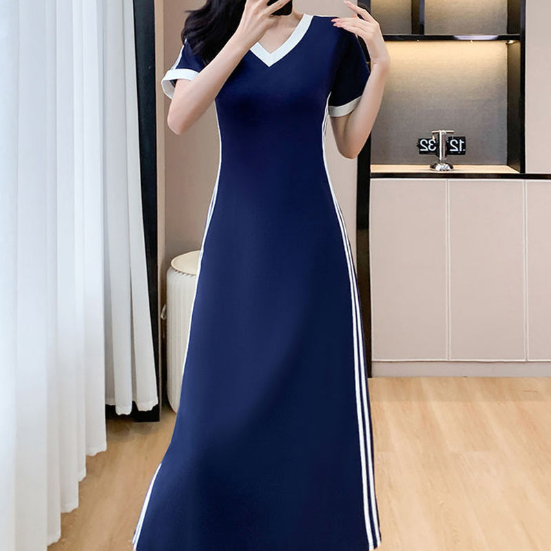 【M-4XL】👗Női alkalmi és egyszerű V-nyakú ruha