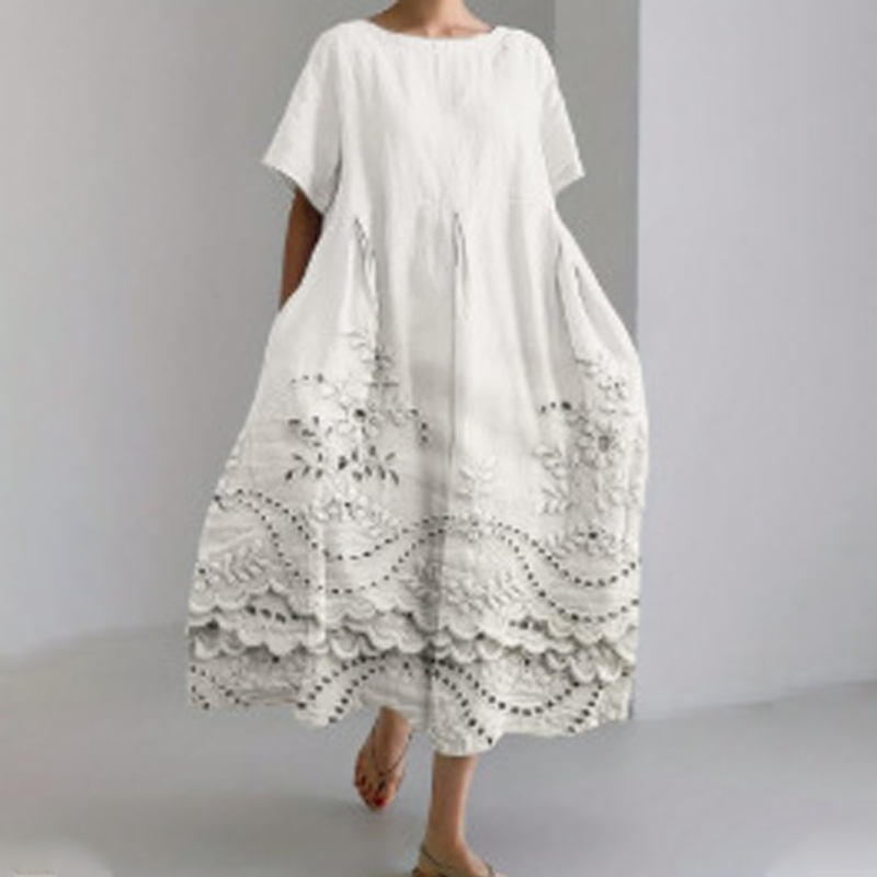 ✨100% lenvászon kényelmes maxi ruha