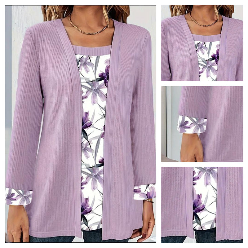 Női alkalmi divatos patchwork felső