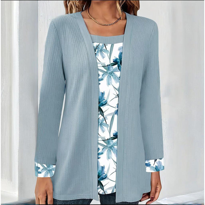 Női alkalmi divatos patchwork felső