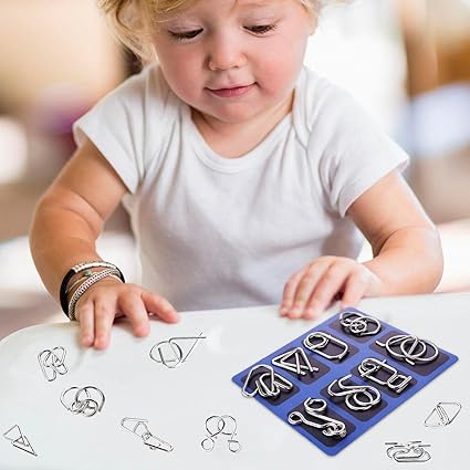 🧠 Oktató intellektuális játékok IQ játékok, fém fejtörők