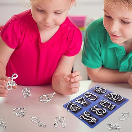 🧠 Oktató intellektuális játékok IQ játékok, fém fejtörők