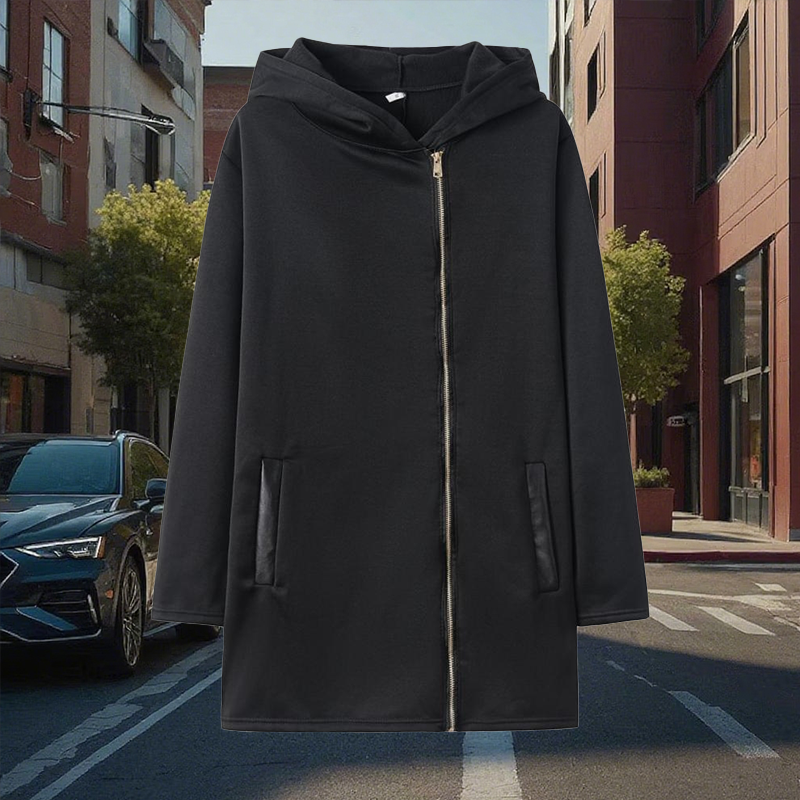 Női vastag kabát kapucnival