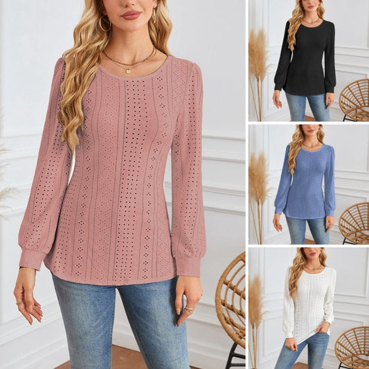 Női hosszú ujjú tunika kivágásokkal